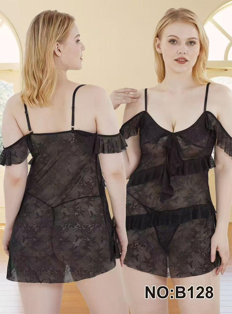 Honeymoon Transparent Net Nighty Bridal Night Suit